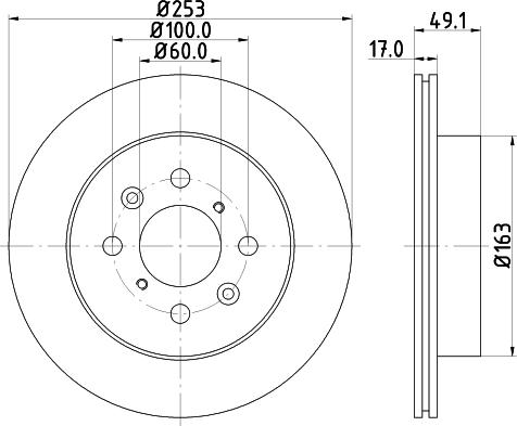 Mintex MDC1672 - Тормозной диск autospares.lv