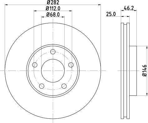 Mintex MDC1048 - Тормозной диск autospares.lv