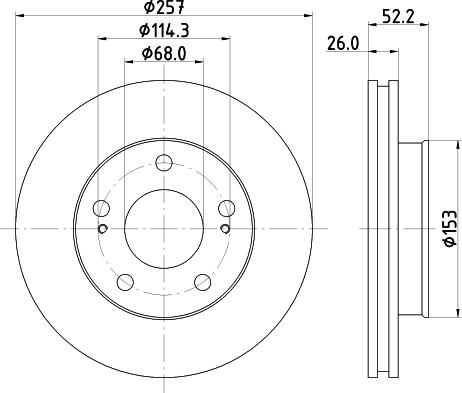 Mintex MDC1056 - Тормозной диск autospares.lv