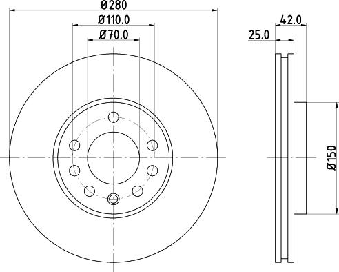 Mintex MDC1050C - Тормозной диск autospares.lv