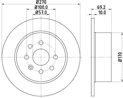 Mintex MDC1057 - Тормозной диск autospares.lv