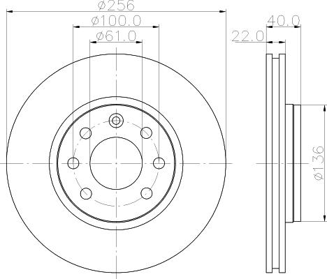 Mintex MDC1060 - Тормозной диск autospares.lv