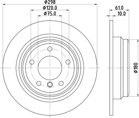 Mintex MDC1061 - Тормозной диск autospares.lv