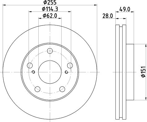 Mintex MDC1015 - Тормозной диск autospares.lv