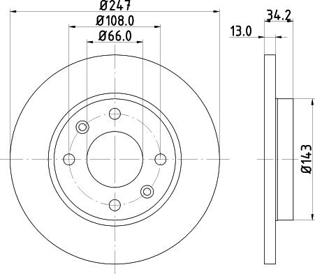Mintex MDC1010 - Тормозной диск autospares.lv