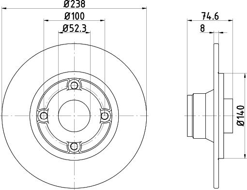 Mintex MDC1012 - Тормозной диск autospares.lv