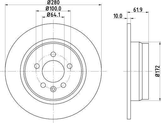 Mintex MDC1085 - Тормозной диск autospares.lv