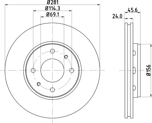Mintex MDC1081 - Тормозной диск autospares.lv