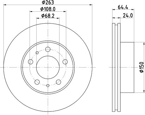 Mintex MDC1087 - Тормозной диск autospares.lv