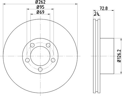 Mintex MDC10 - Тормозной диск autospares.lv