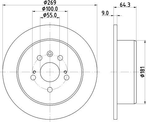 Mintex MDC1190 - Тормозной диск autospares.lv