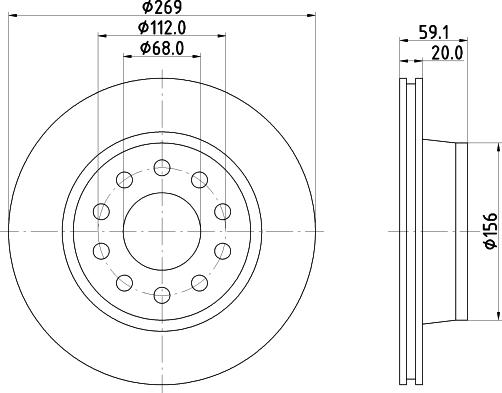 Mintex MDC1198 - Тормозной диск autospares.lv