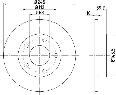 Mintex MDC1155 - Тормозной диск autospares.lv