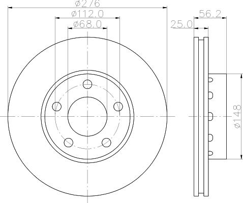 Mintex MDC1156 - Тормозной диск autospares.lv