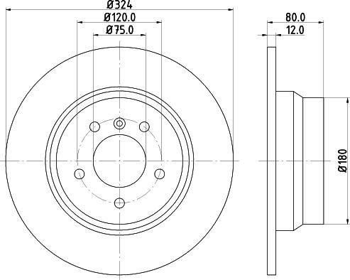 Mintex MDC1130 - Тормозной диск autospares.lv