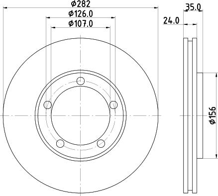 Mintex MDC1126 - Тормозной диск autospares.lv