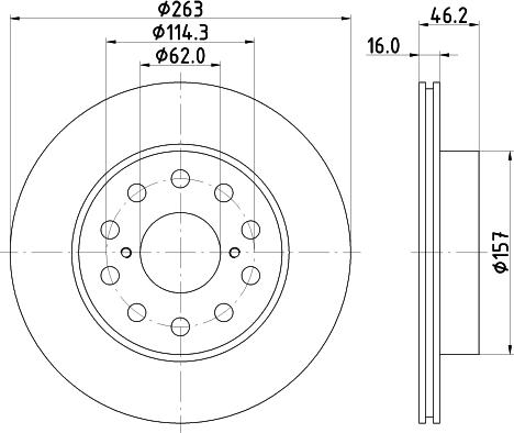 Mintex MDC1128 - Тормозной диск autospares.lv