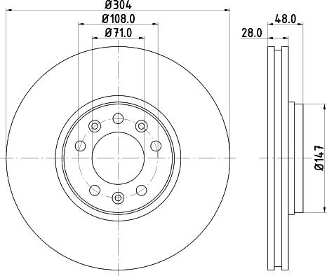 Mintex MDC1848C - Тормозной диск autospares.lv