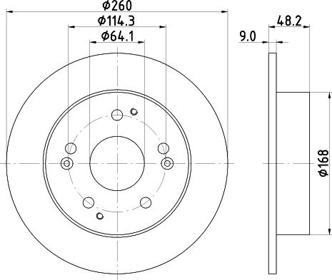 Mintex MDC1864 - Тормозной диск autospares.lv