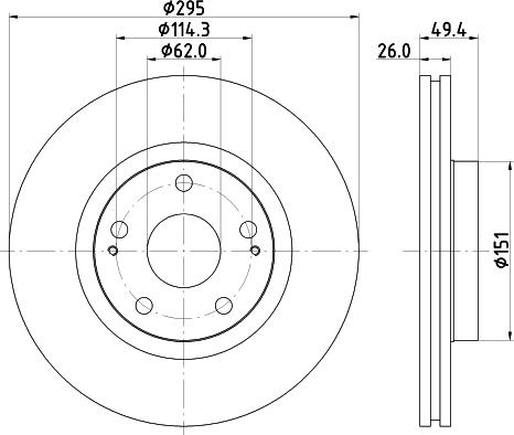 Mintex MDC1802 - Тормозной диск autospares.lv