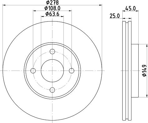 Mintex MDC1807 - Тормозной диск autospares.lv