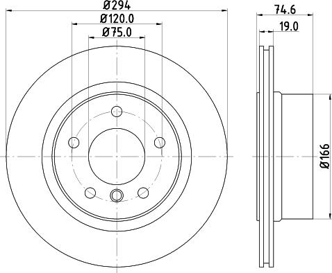 Mintex MDC1815 - Тормозной диск autospares.lv
