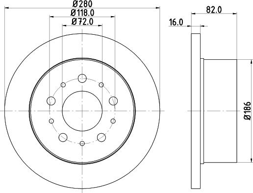 Mintex MDC1816 - Тормозной диск autospares.lv