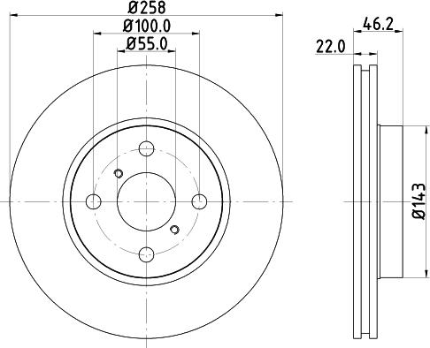 Mintex MDC1832C - Тормозной диск autospares.lv