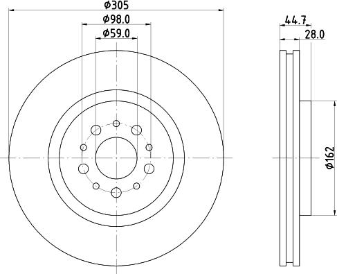 Mintex MDC1356 - Тормозной диск autospares.lv