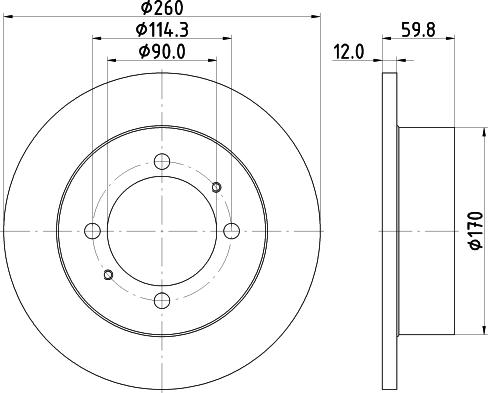 Mintex MDC1369 - Тормозной диск autospares.lv