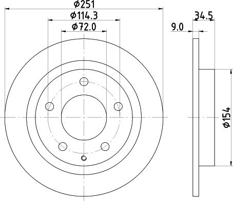 Mintex MDC1309 - Тормозной диск autospares.lv