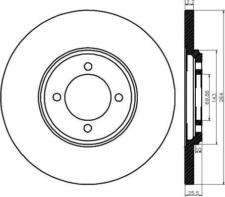 Quinton Hazell BDC3107 - Тормозной диск autospares.lv