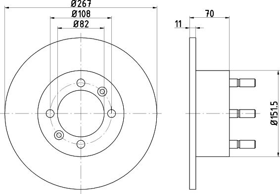 Mintex MDC1317 - Тормозной диск autospares.lv