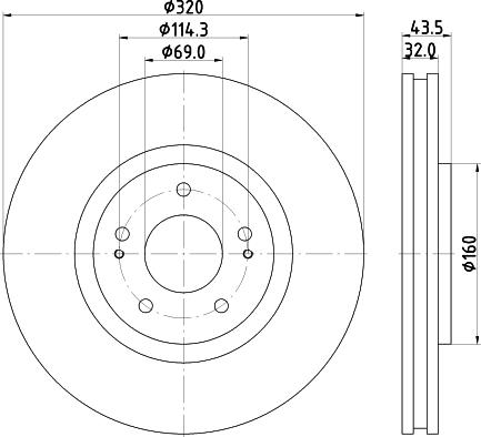 Mintex MDC1386 - Тормозной диск autospares.lv