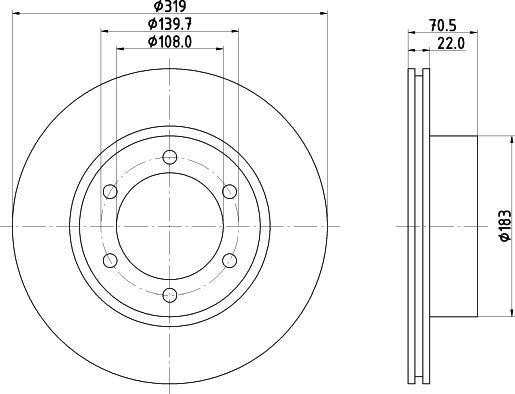 Mintex MDC1375 - Тормозной диск autospares.lv