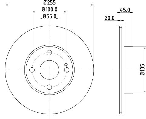 Mintex MDC1295 - Тормозной диск autospares.lv