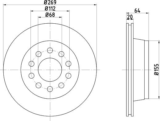 Mintex MDC1241 - Тормозной диск autospares.lv