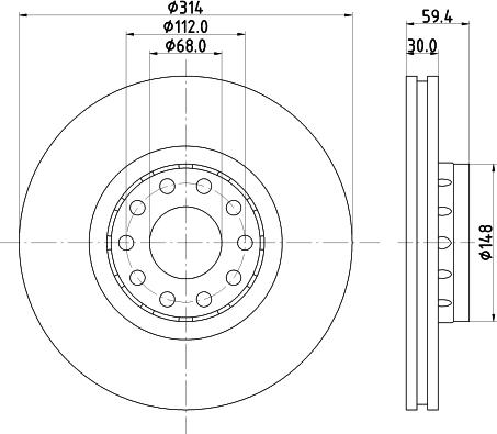 Mintex MDC1242 - Тормозной диск autospares.lv