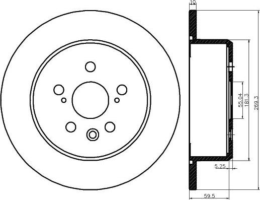 Mintex MDC1263 - Тормозной диск autospares.lv