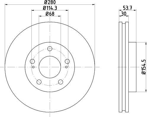 Mintex MDC1209 - Тормозной диск autospares.lv