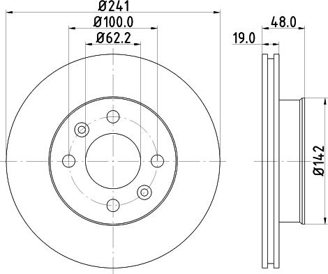 Mintex MDC1748 - Тормозной диск autospares.lv