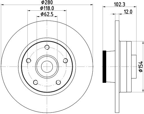 Mintex MDC1764 - Тормозной диск autospares.lv