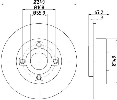 Mintex MDC1763 - Тормозной диск autospares.lv