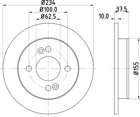 Mintex MDC1726 - Тормозной диск autospares.lv