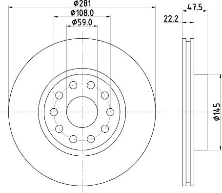 Mintex MDC848 - Тормозной диск autospares.lv