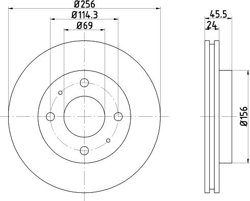 Mintex MDC856 - Тормозной диск autospares.lv