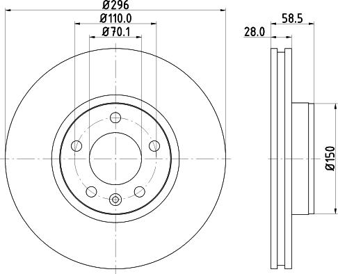 Mintex MDC865 - Тормозной диск autospares.lv
