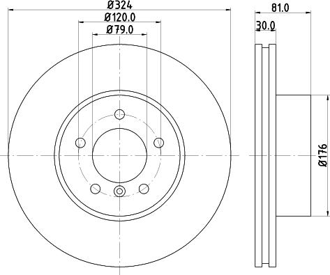 Mintex MDC81795C - Тормозной диск autospares.lv