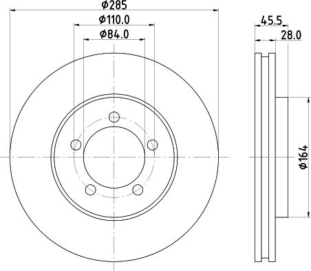 Mintex MDC884 - Тормозной диск autospares.lv