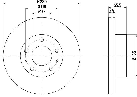 Mintex MDC839 - Тормозной диск autospares.lv